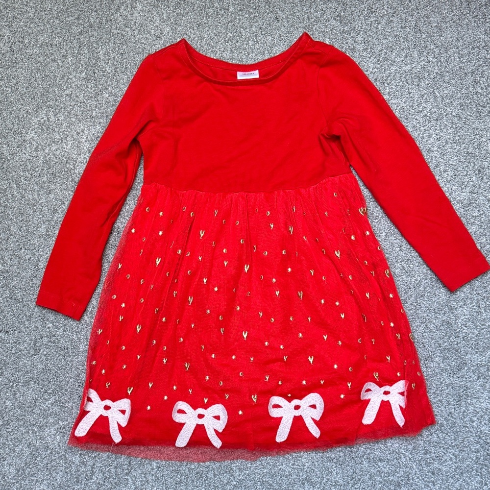 Hanna Andersson Red Dress with Bow Details